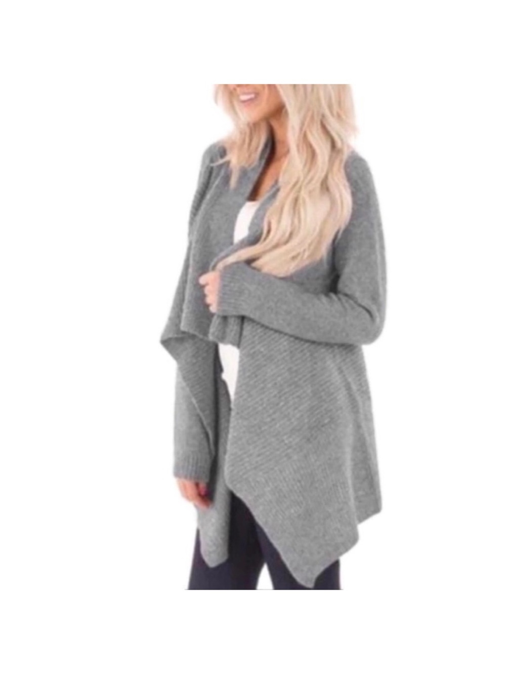Vineyard Vines Gray Waterfall Cardigan xxs